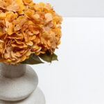 Hydrangea Λουλουδι Τεχνητο 67cm Polyester Κιτρινο Πορτοκαλι Πρασινο - Image 2