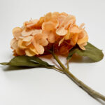 Hydrangea Λουλουδι Τεχνητο 67cm Polyester Κιτρινο Πορτοκαλι Πρασινο - Image 4