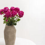 Ranunculus Λουλουδι Τεχνητο 48cm Polyester Φουξια Πρασινο - Image 2