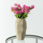 Ranunculus Λουλουδι Τεχνητο 42cm Polyester Ροζ Πρασινο - Image 2