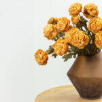 Graceful Ranunculus Λουλουδι Τεχνητο 52cm Polyester Πορτοκαλι Πρασινο - Image 2