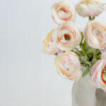 Ranunculus Λουλουδι Τεχνητο 58cm Polyester Ροζ Λευκο Πρασινο - Image 2