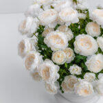 Ranunculus Λουλουδι Τεχνητο 61cm Polyester Λευκο Πρασινο - Image 2