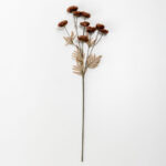 Ranunculus Λουλουδι Τεχνητο 81cm Polyester Καφε Μπεζ