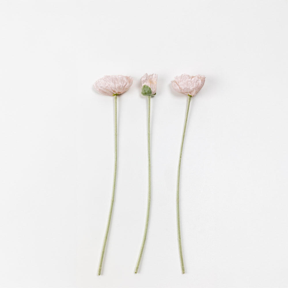 030890-983h2-first-_1 Poppy Λουλουδι Τεχνητο 61cm Polyester Ροζ Ανοιχτο - Image 1