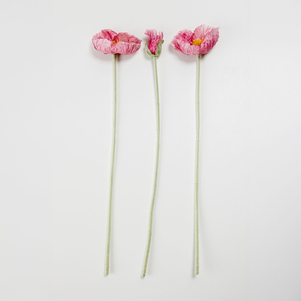 030891-nQng4-first-_1 Poppy Λουλουδι Τεχνητο 61cm Polyester Ροζ Σκουρο - Image 1