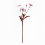 Poppy Λουλουδι Τεχνητο 60cm Polyester Λιλα Μωβ Πρασινο