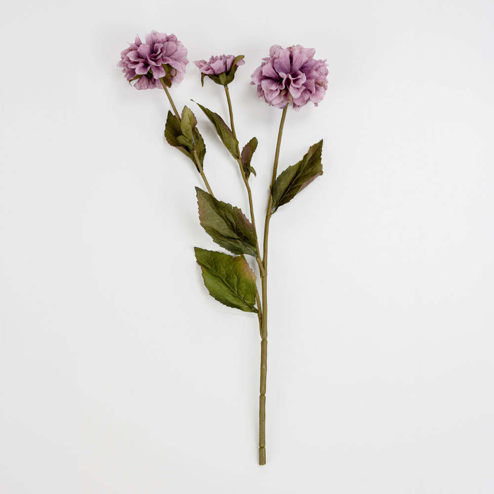 030899-bT9VZ-first-_1 Zinnia Λουλουδι Τεχνητο 52cm Polyester Λιλα Πρασινο - Image 1