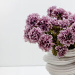 Zinnia Λουλουδι Τεχνητο 52cm Polyester Λιλα Πρασινο - Image 2