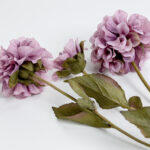 Zinnia Λουλουδι Τεχνητο 52cm Polyester Λιλα Πρασινο - Image 5