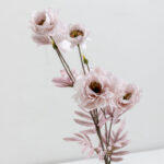 Peony Λουλουδι Τεχνητο 82cm Polyester Ροζ Γκρι - Image 2