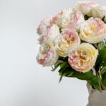 Cabbage Rose Λουλουδι Τεχνητο 66cm Polyester Λευκο Ροζ Πρασινο - Image 2