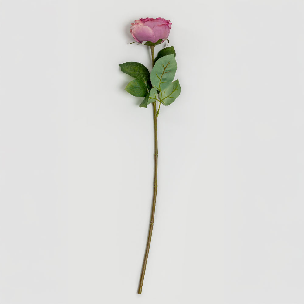 030916-0WIXT-first-_1 Cabbage Rose Λουλουδι Τεχνητο 66cm Polyester Ροζ Φουξια Πρασινο - Image 1