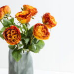 Cabbage Rose Λουλουδι Τεχνητο 66cm Polyester Terracotta Πρασινο - Image 2