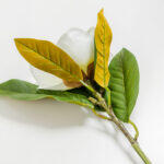 Magnolia Λουλουδι Τεχνητο 71cm Polyester Μπεζ Πρασινο - Image 4