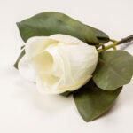 Magnolia Λουλουδι Τεχνητο 71cm Polyester Μπεζ Πρασινο - Image 3
