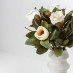 Magnolia Λουλουδι Τεχνητο 73cm Polyester Ροζ Λευκο Πρασινο - Image 2