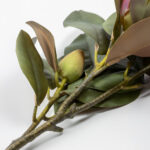 Magnolia Λουλουδι Τεχνητο 83cm Polyester Φουξια Πρασινο - Image 4
