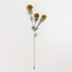 Sweet Alyssum Λουλουδι Τεχνητο 78cm Polyester Πορτοκαλι Πρασινο