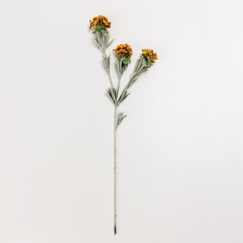 030943-MhEMN-first-_1 Sweet Alyssum Λουλουδι Τεχνητο 78cm Polyester Πορτοκαλι Πρασινο - Image 1