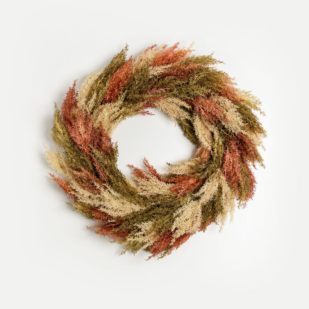 031049-otyun-first-_1 Pampas Mix 60 Στεφανι Διακοσμησης 60x60cm Pvc Πολυχρωμο - Image 1