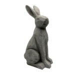 Roger Διακοσμητικο Λαγος 21x16x40cm Polyresin Γκρι