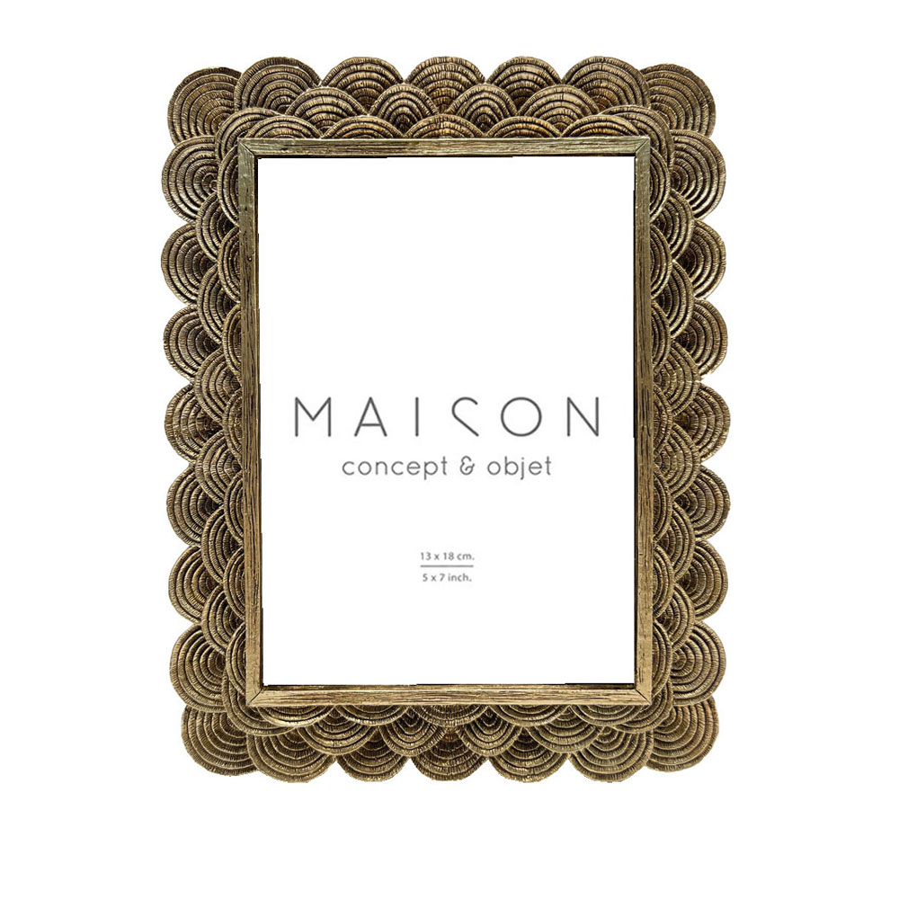 031138-5tvJy-first-_1 Becali Κορνιζα 18x2x23cm Polyresin Χρυσο Γυαλι - Image 1
