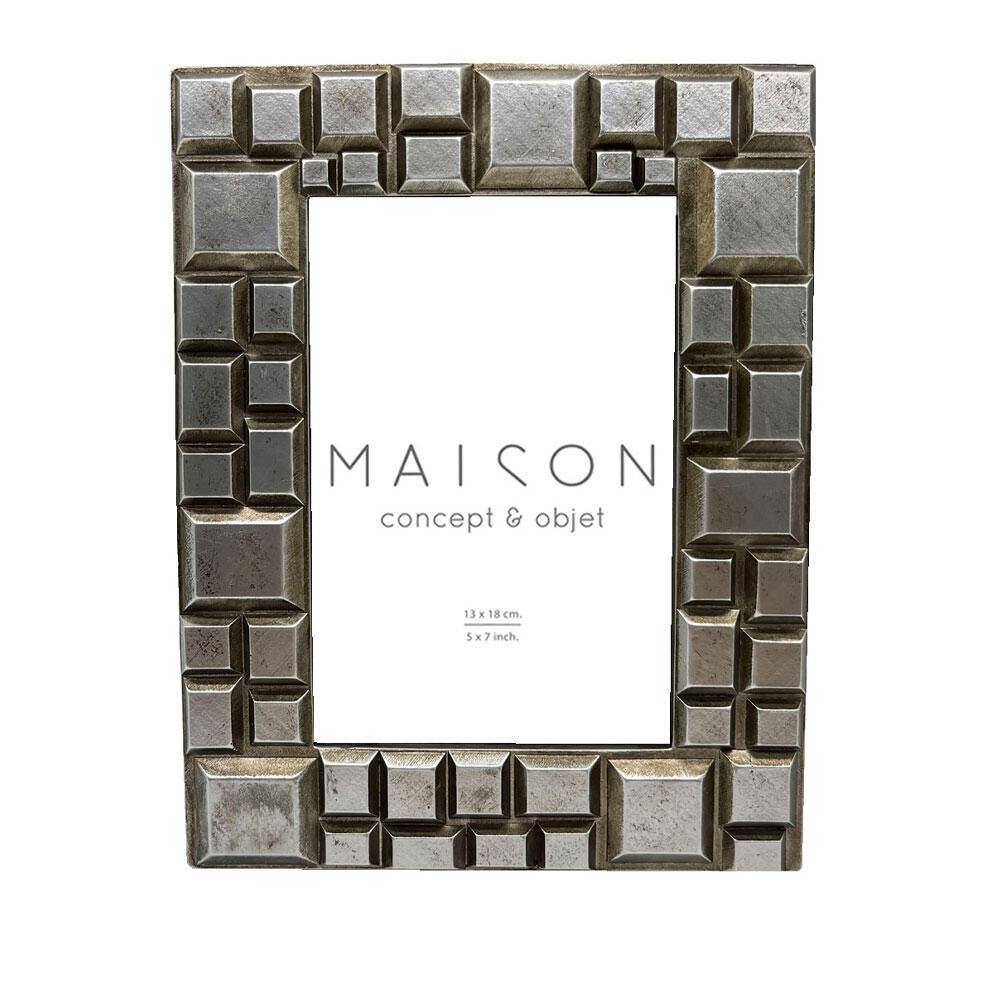 031150-Cmscl-first-_1 Kevan Κορνιζα 18x2x24cm Polyresin Ασημι Γυαλι - Image 1