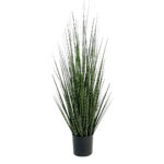 Dark Pure Grass Φυτο Τεχνητο Σε Γλαστρα 90cm Pvc Πρασινο Σκουρο