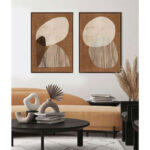 Convex Πινακας Διακοσμησης Με Κορνιζα 60x90x4cm Καμβας Terracotta Μπεζ Ξυλο Καφε - Image 2