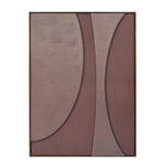 Carnelian Πινακας Διακοσμησης Με Κορνιζα 80x120x4cm Καμβας Καφε Pvc Φυλλο Καφε