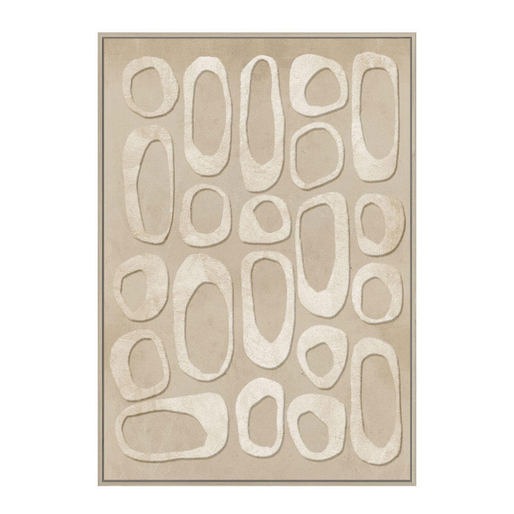 031357-FyQWX-first-_1 Coesion Πινακας Διακοσμησης Με Κορνιζα 60x90x4cm Καμβας Μπεζ Ξυλο Φυσικο - Image 1