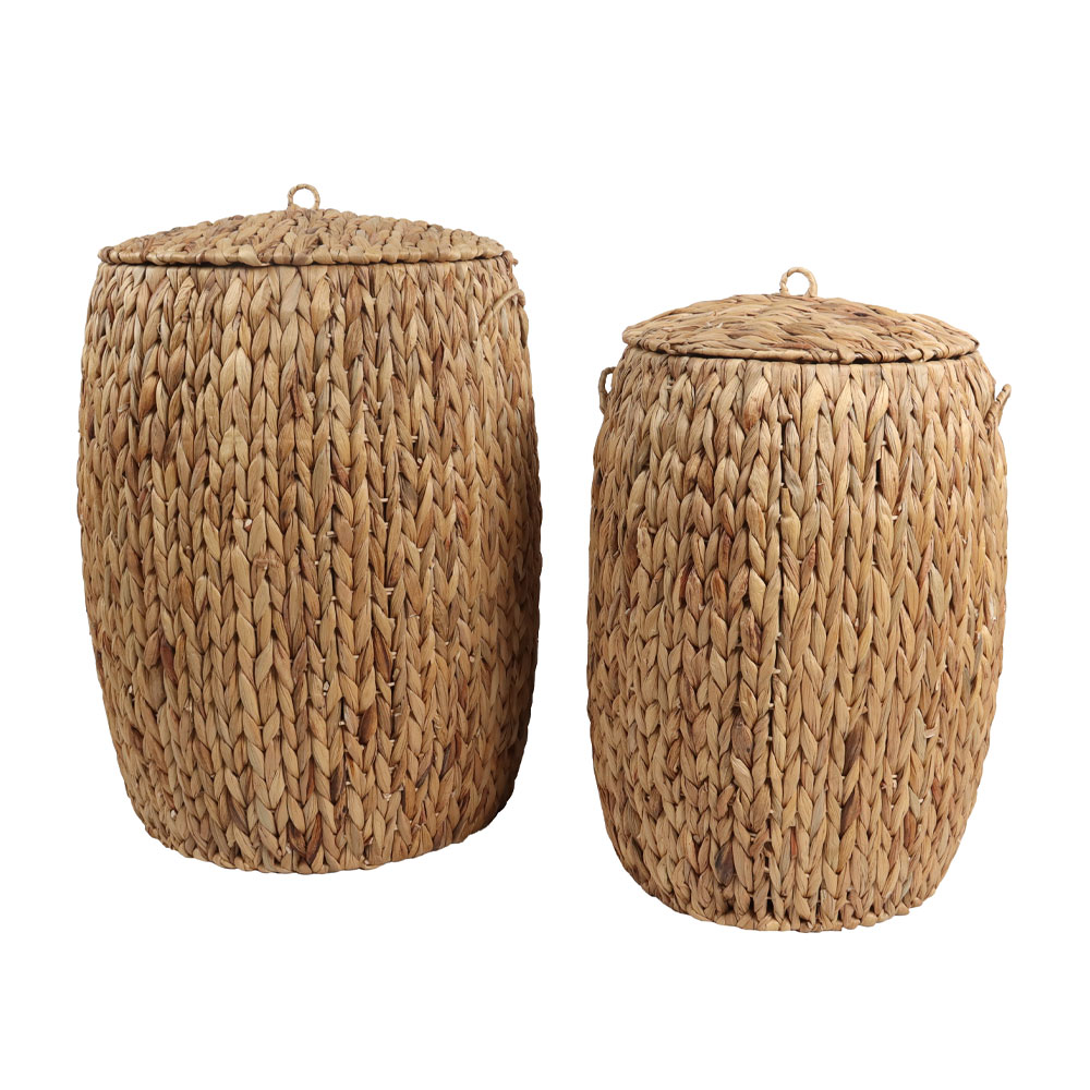 031554-K8VIW-first-_1 Kea Καλαθι Με Καπακι Set 2τμχ 47x47x63cm Seagrass Φυσικο - Image 1