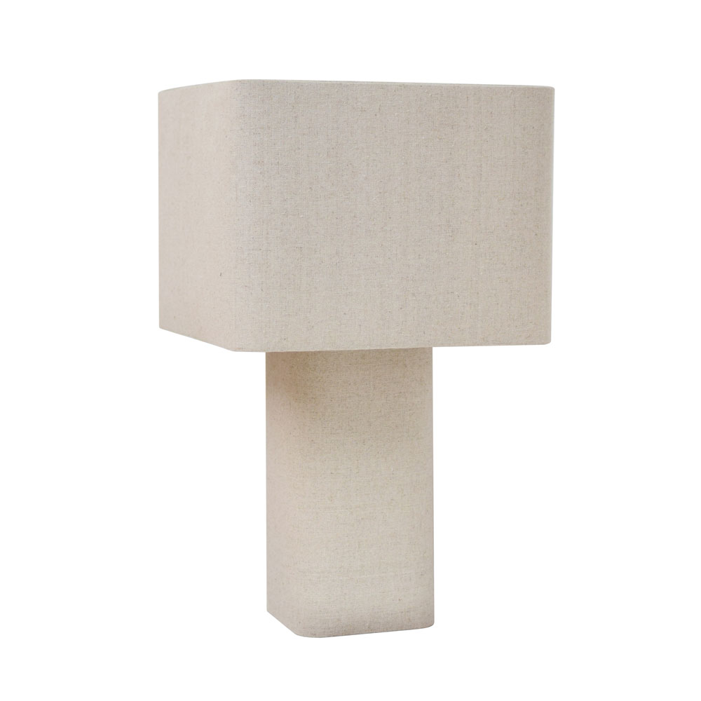 031591-wFjNN-first-_1 Lin Φωτιστικο Επιτραπεζιο 33x25x58cm Λινο Μπεζ - Image 1