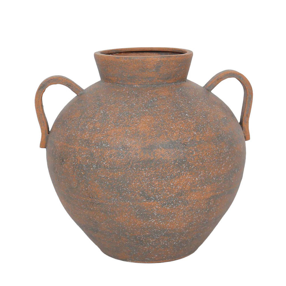 031646-E2ymI-first-_1 Hydra Βαζο 32x29x30cm Μεταλλο Terracotta Γκρι - Image 1