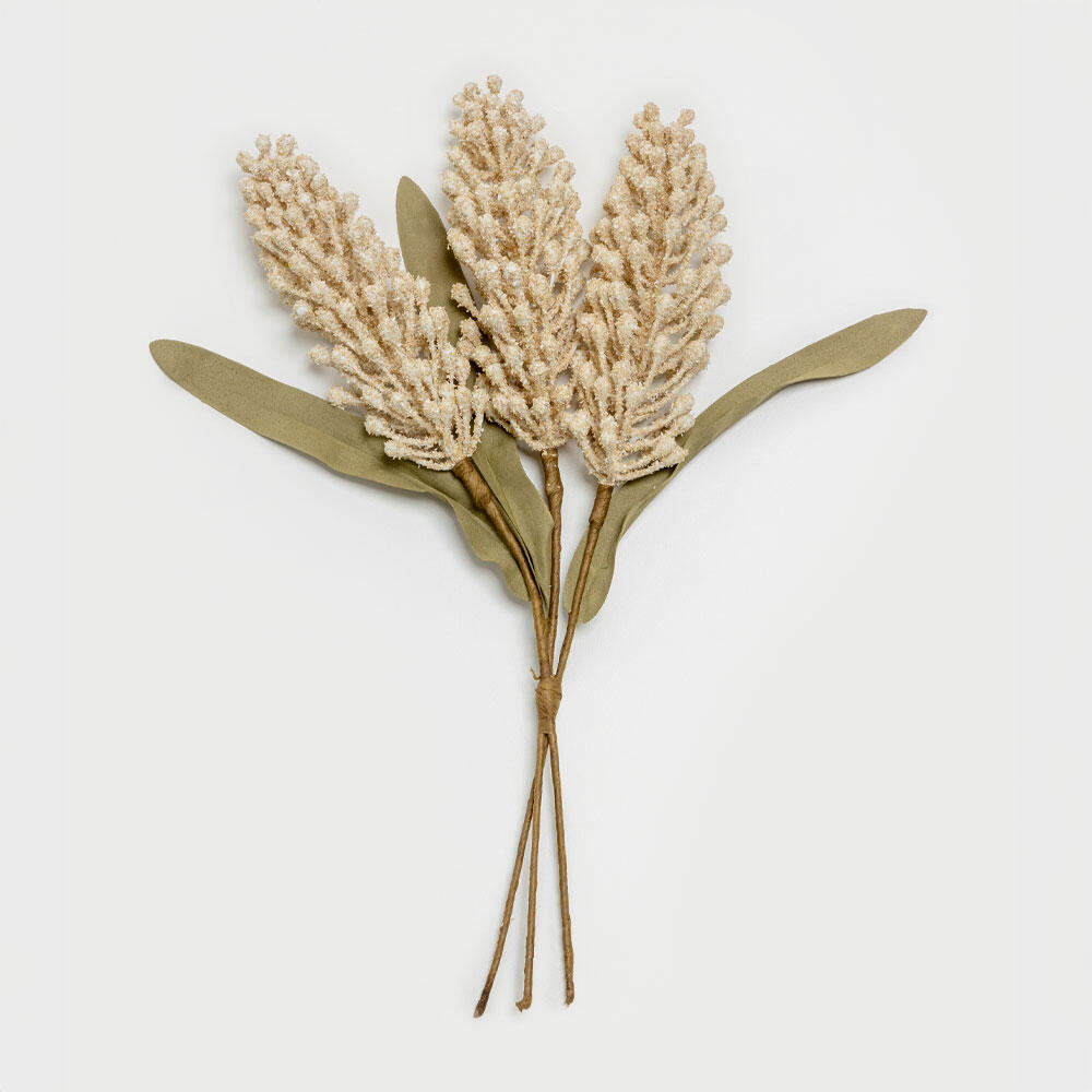 031730-qSDQJ-first-_1 Aroma Essence Λουλουδι Τεχνητο 33cm Foam Μπεζ Πρασινο Pvc - Image 1