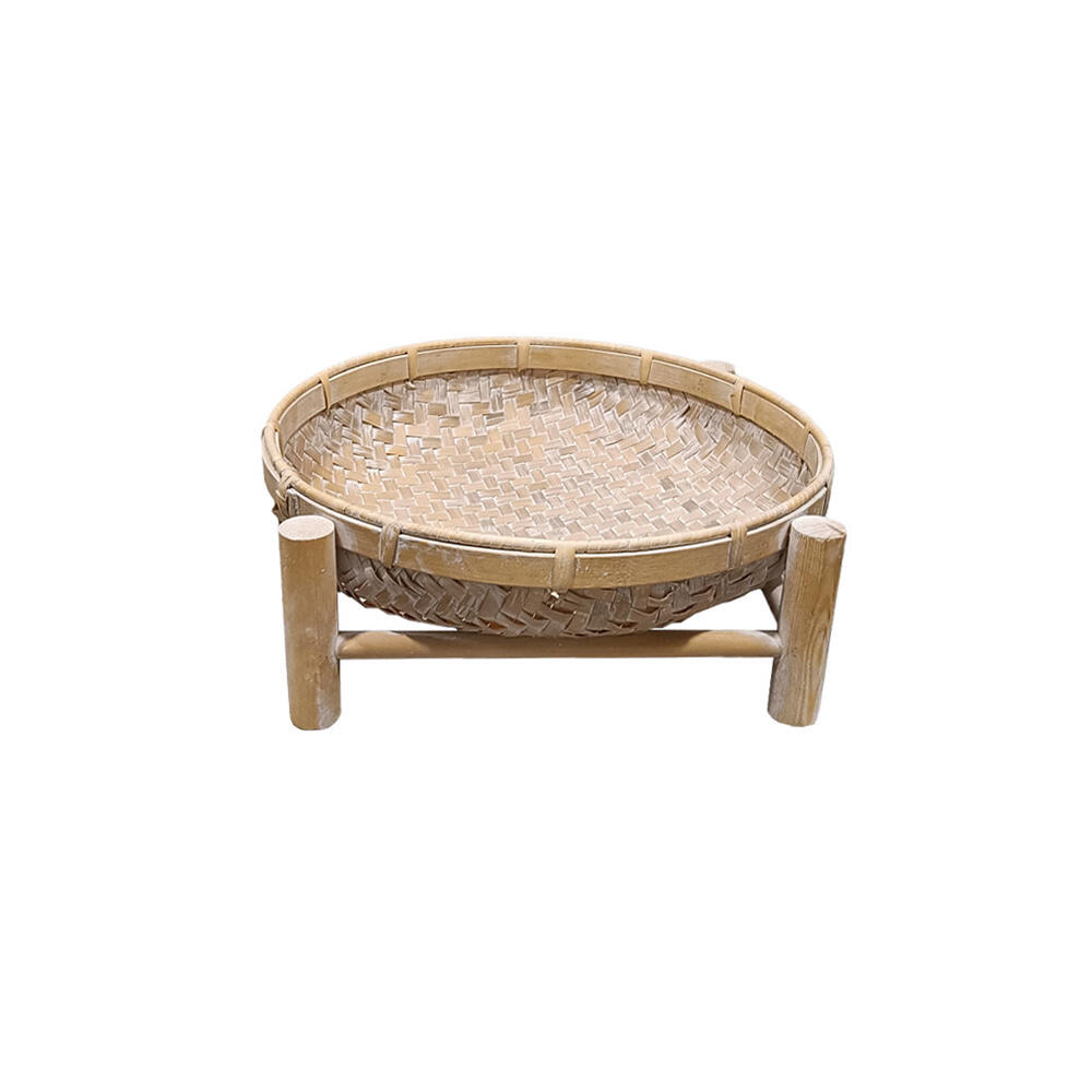 032025-CYqjP-first-_1 Ithaki Δισκος Με Βαση 37x37x13cm Ξυλο Ελατου White Washed - Image 1