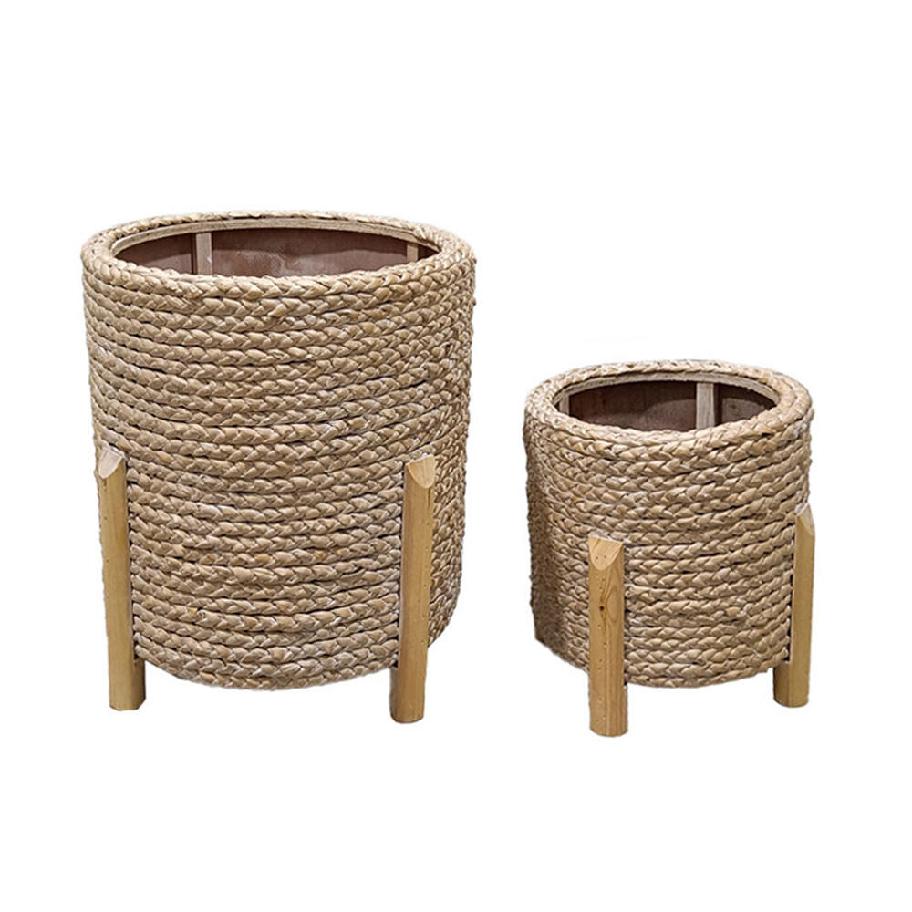 032030-aLMxY-first-_1 Corda Κασπω 30x30x34cm Ξυλο Ελατου White Washed Φυσικο Grass - Image 1