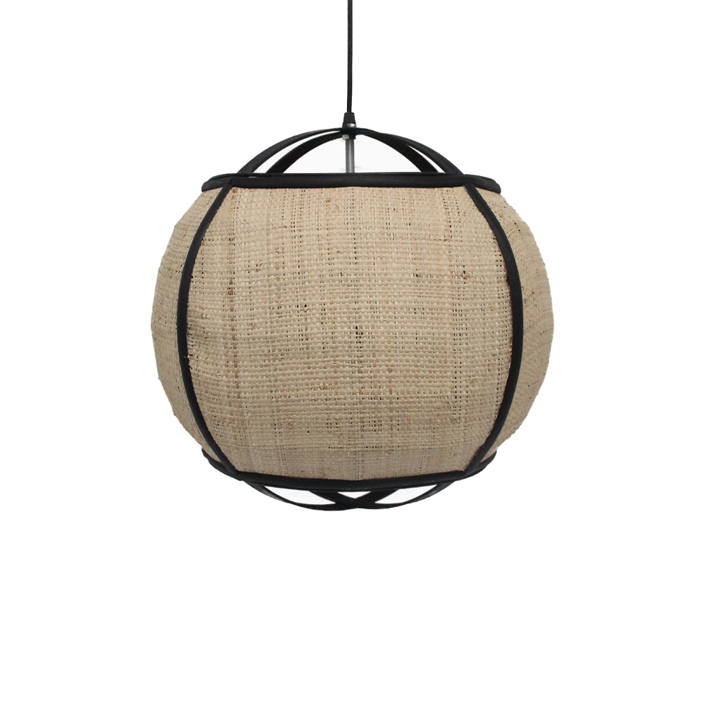 032060-oJWsY-first-_1 Nubia Φωτιστικο Οροφης 42x42x39cm Σχοινι Φυσικο Μαυρο Bamboo - Image 1