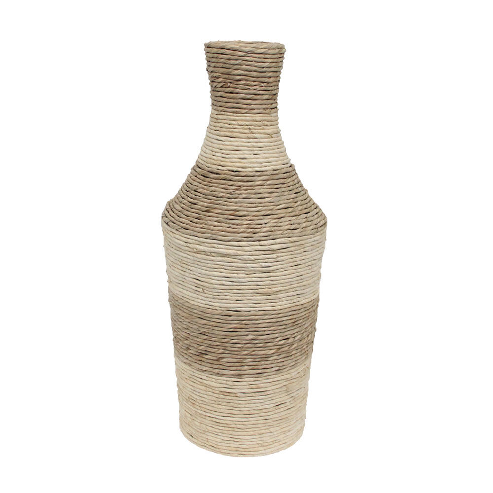 032070-bXGZy-first-_1 Sikinos Βαζο 25x25x63cm Σχοινι Φυσικο Μπεζ Plywood - Image 1