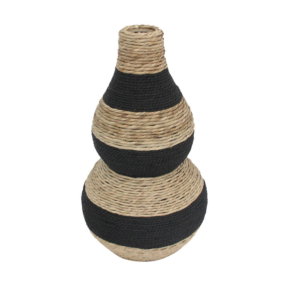 032075-LBclG-first-_1 Nubia Βαζο 35x35x61cm Σχοινι Φυσικο Μαυρο Plywood - Image 1