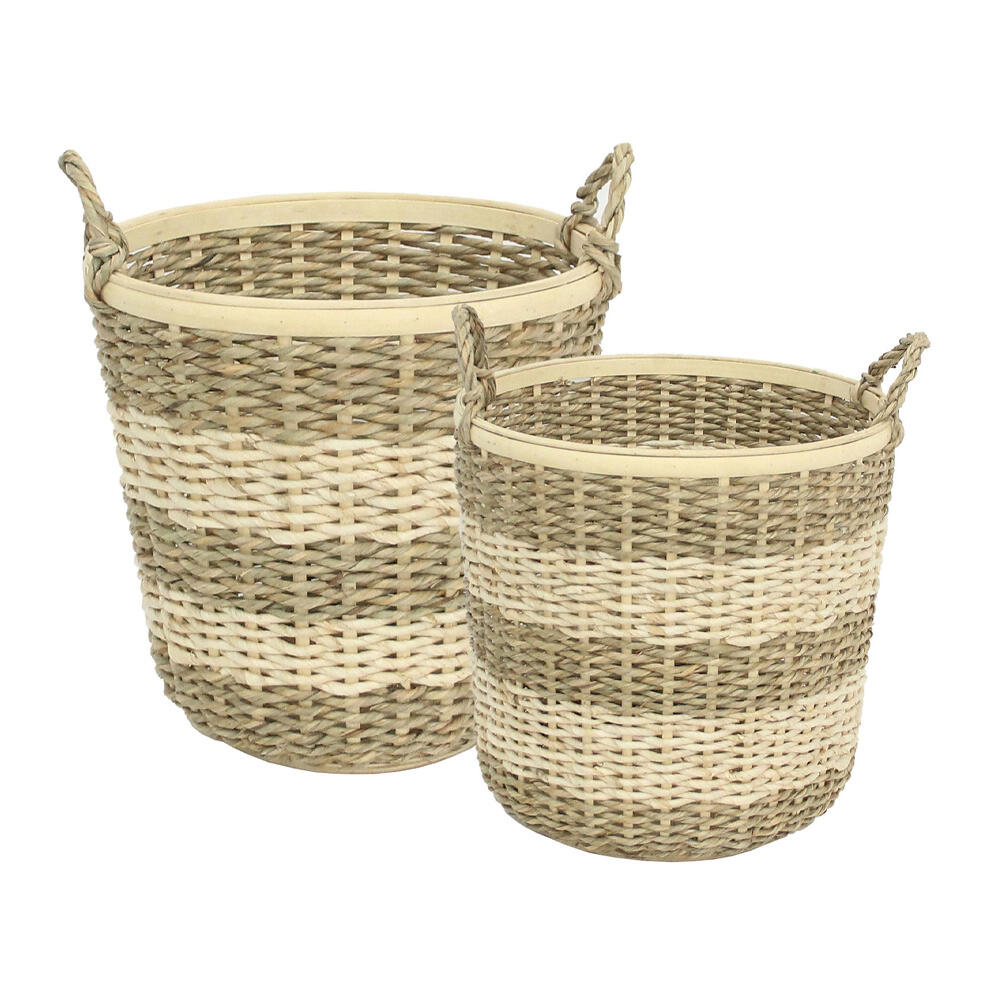 032085-ekJt5-first-_1 Sikinos Καλαθι 35x35x43cm Σχοινι Φυσικο Μπεζ Bamboo - Image 1