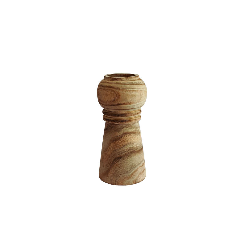 032224-bPvNY-first-_1 Kengo Βαζο 12x12x26cm Ξυλο Φυσικο - Image 1