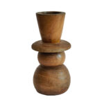 Cedar Βαζο 13x13x27cm Ξυλο Καφε