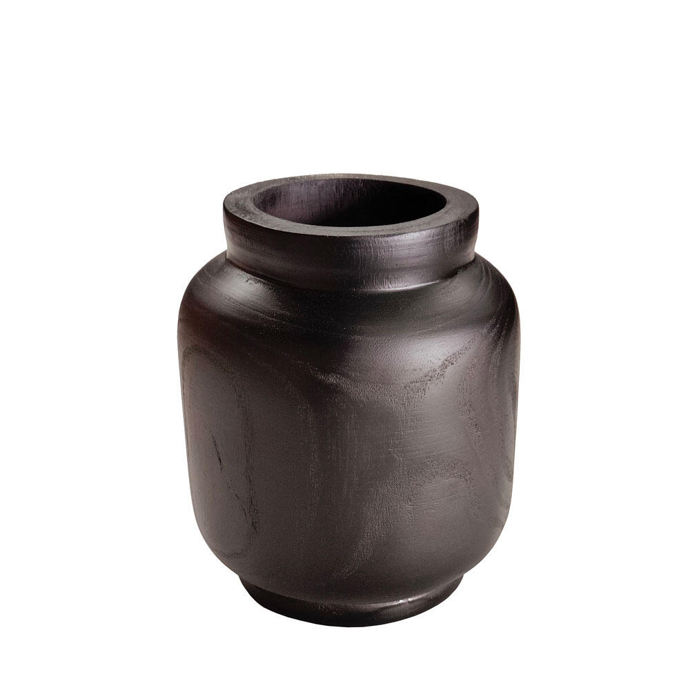 032269-RsXb5-first-_1 Nubia Βαζο 19x19x22cm Ξυλο Μαυρο - Image 1