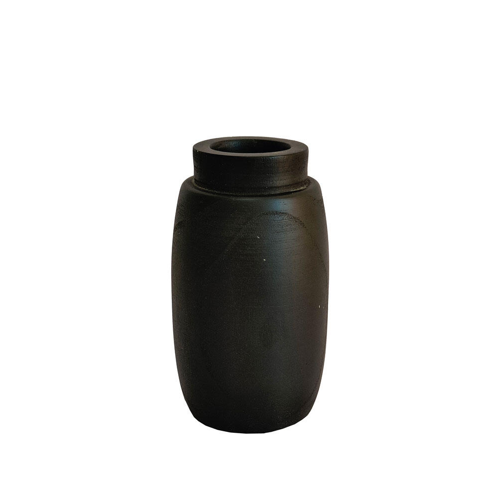 032271-vFdvW-first-_1 Nubia Βαζο 13x13x22cm Ξυλο Μαυρο - Image 1