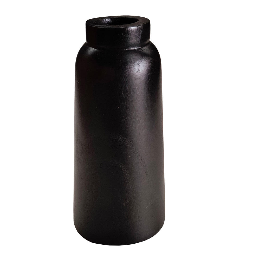 032274-ahG7w-first-_1 Nubia Βαζο 14x14x30cm Ξυλο Μαυρο - Image 1