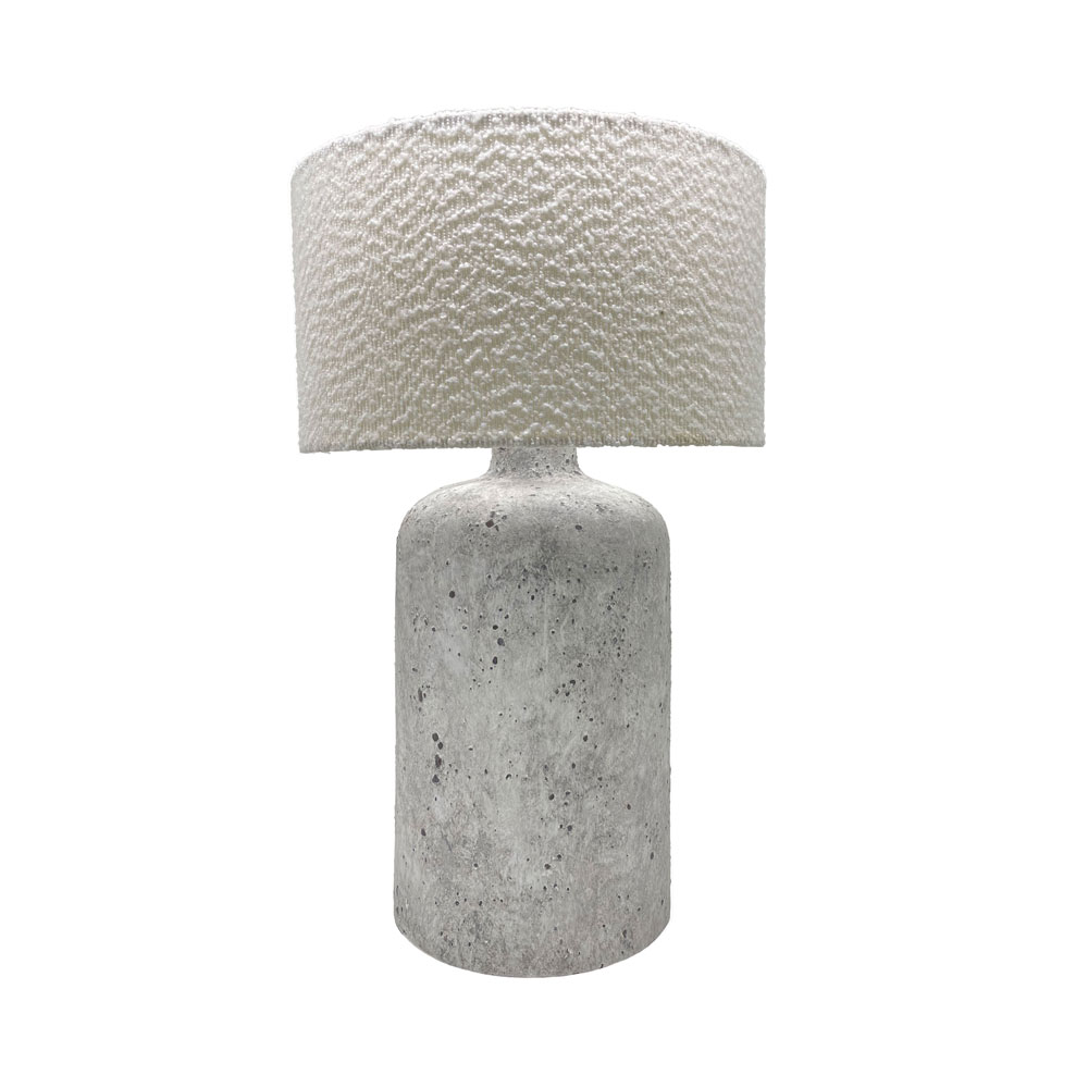 032357-6VlYj-first-_1 Mortar Φωτιστικο Επιτραπεζιο 40x40x66cm Κεραμικο Γκρι Λινο Λευκο - Image 1