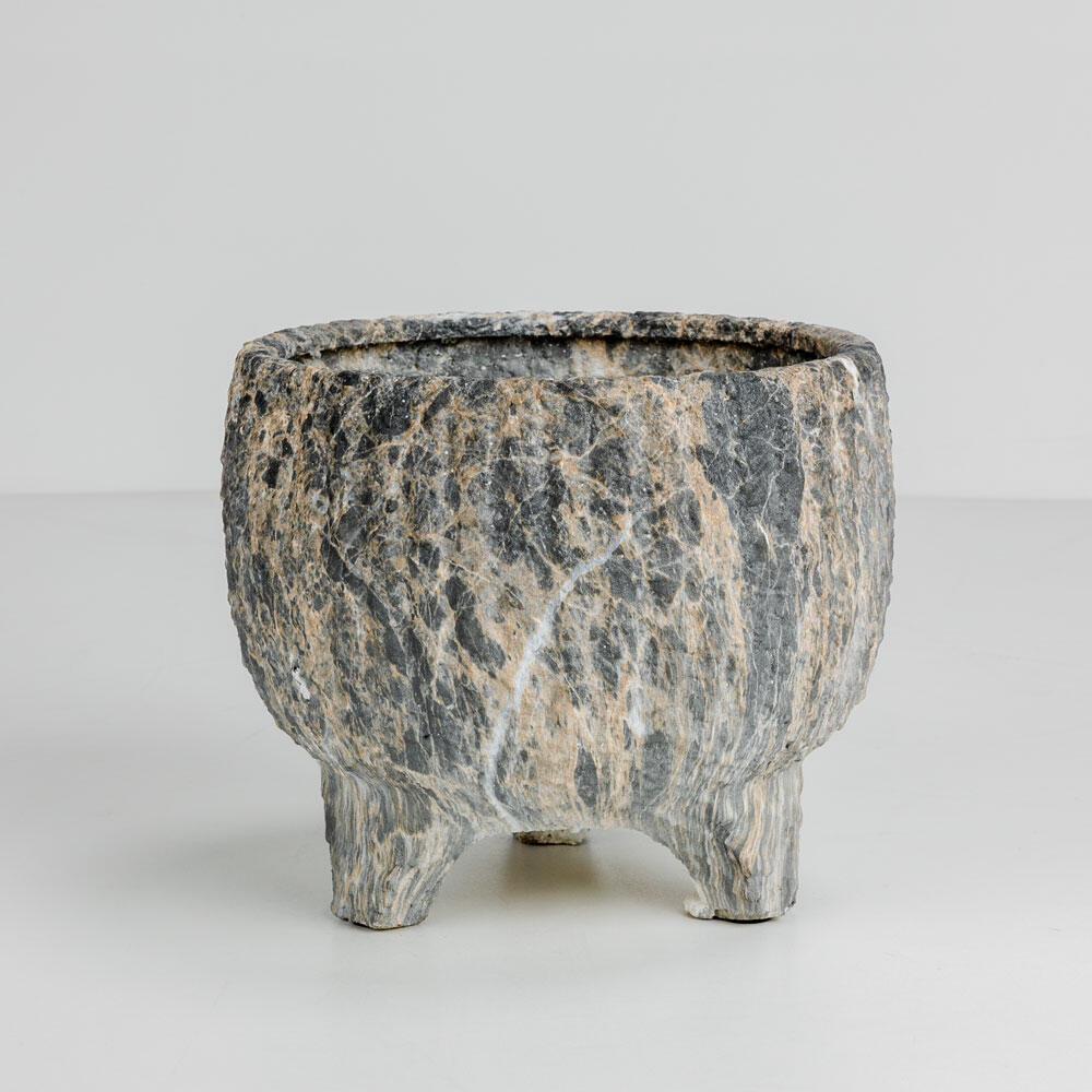 032400-sIvED-first-_1 Rocky Κασπω 27x27x23cm Κεραμικο Ανθρακι Μπεζ - Image 1