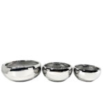 Argento Κασπω Σετ 3τμχ 43x43x18cm Κεραμικο Ασημι